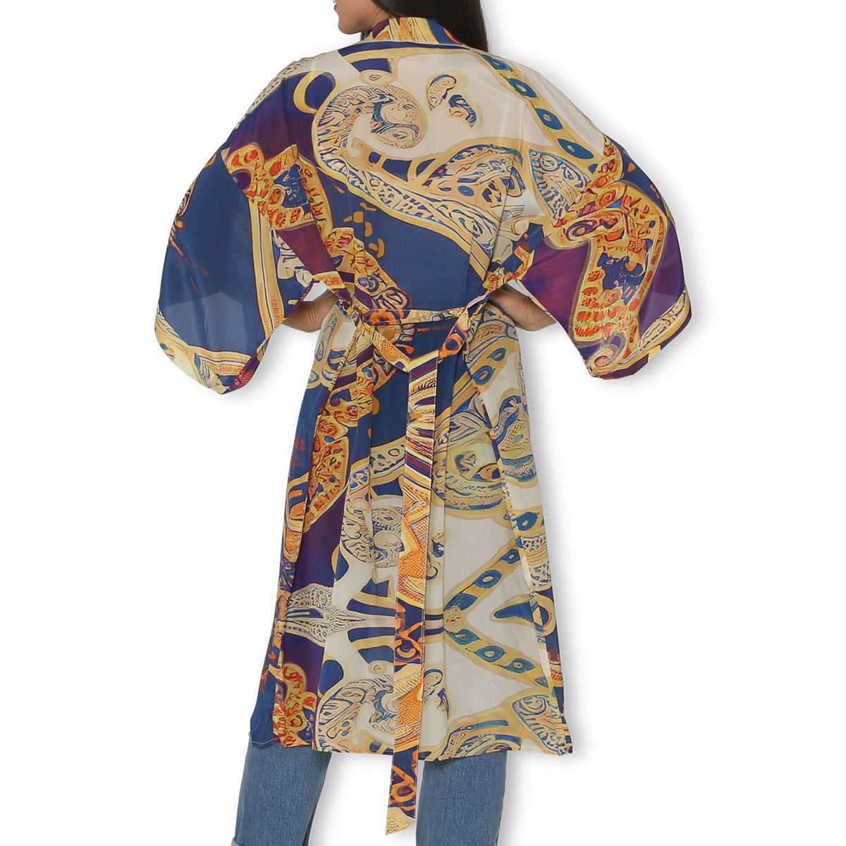 The Artists Label 'Vintage Paisley' Silk Kimono Robe