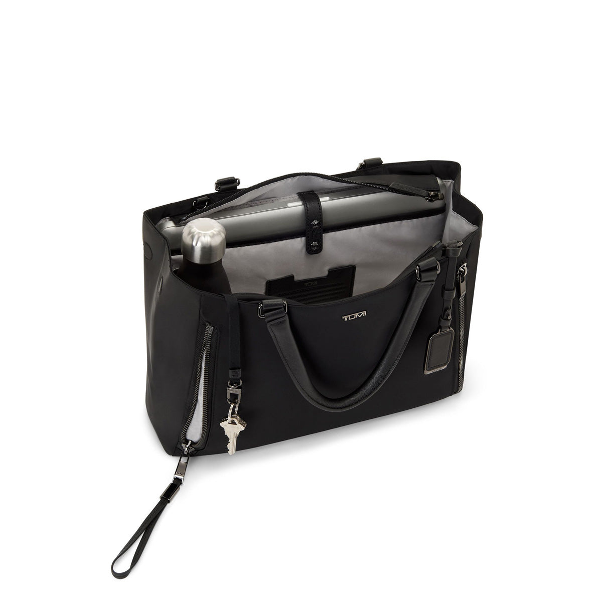 Voyageur Valetta Medium Tote - Black/Gun Metal