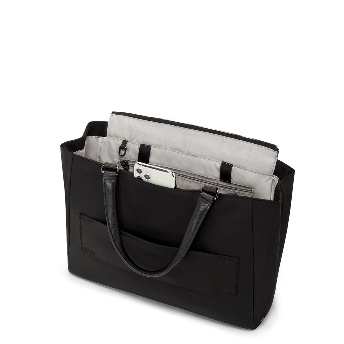 Voyageur Valetta Medium Tote - Black/Gun Metal