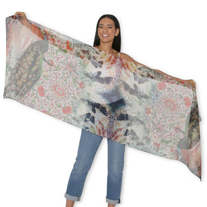 The Artists Label 'Peacock Garden' Silk Scarf