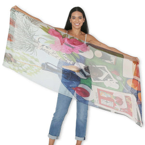 The Artists Label 'Slice of Life' Silk Scarf
