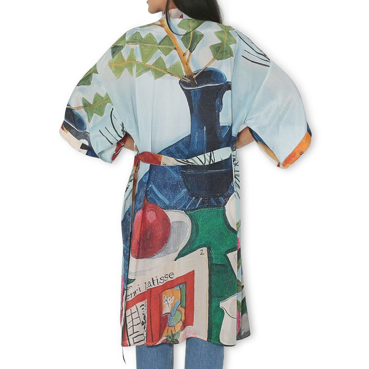 The Artists Label 'Slice of Life' Silk Kimono Robe