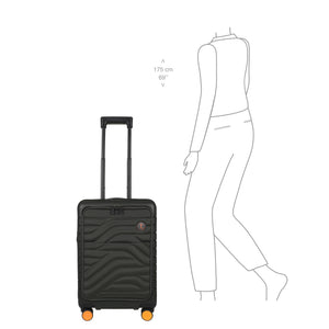 Bric's B|Y Ulisse Front Pocket Cabin Trolley - Olive (Pre-Order)