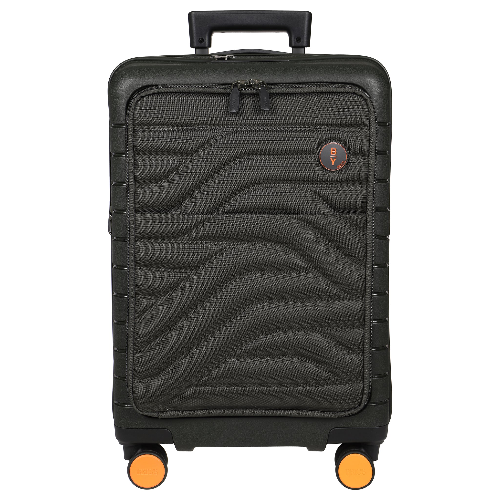 Bric's B|Y Ulisse Front Pocket Cabin Trolley - Olive (Pre-Order)