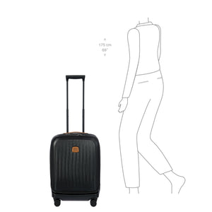 Bric's Taormina Ultralight Cabin Trolley with Pocket - Black (Pre-Order)