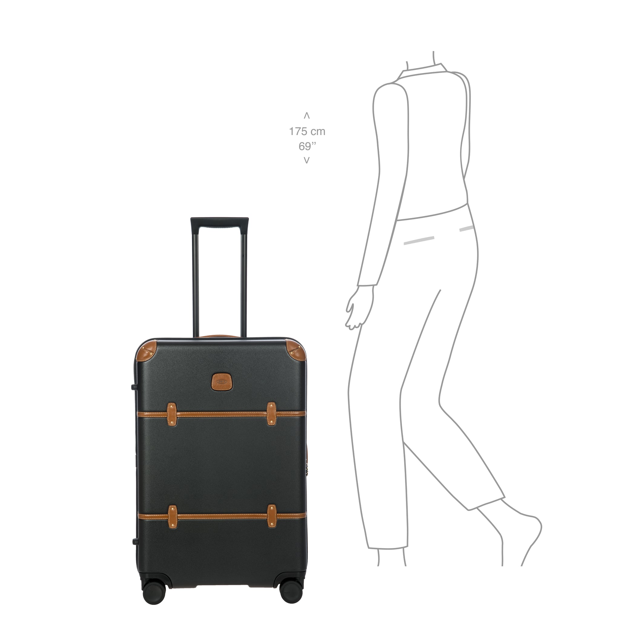 Bric's Bellagio Medium Trolley - Black - Pre Order