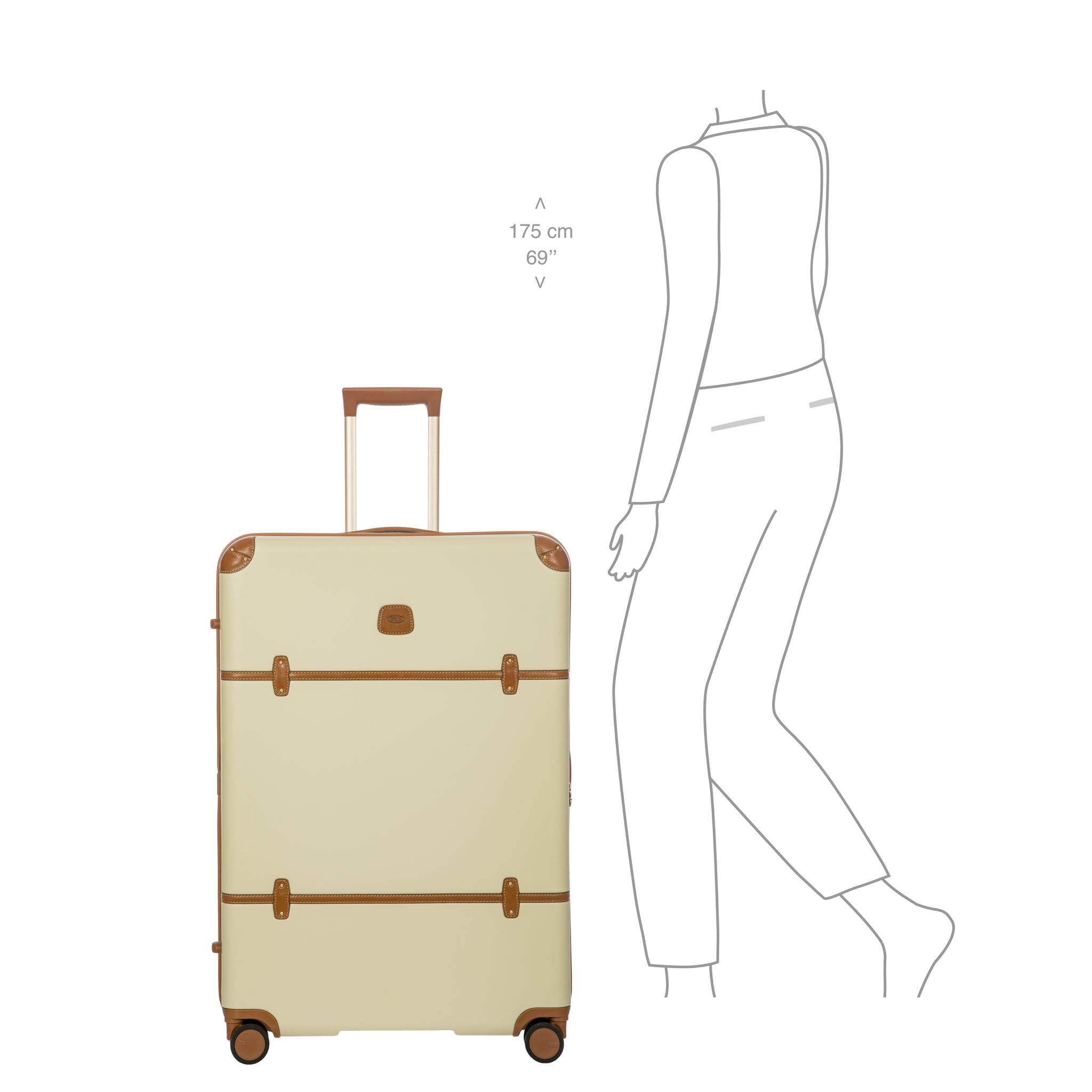 Bric's Bellagio X-Large Trolley - Cream - Pre Order