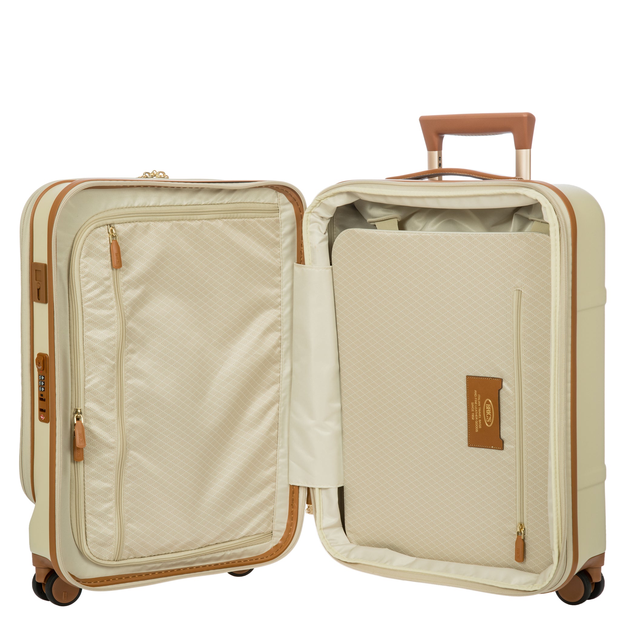 Bric's Bellagio Cabin Trolley with Pocket - Cream - Pre Order