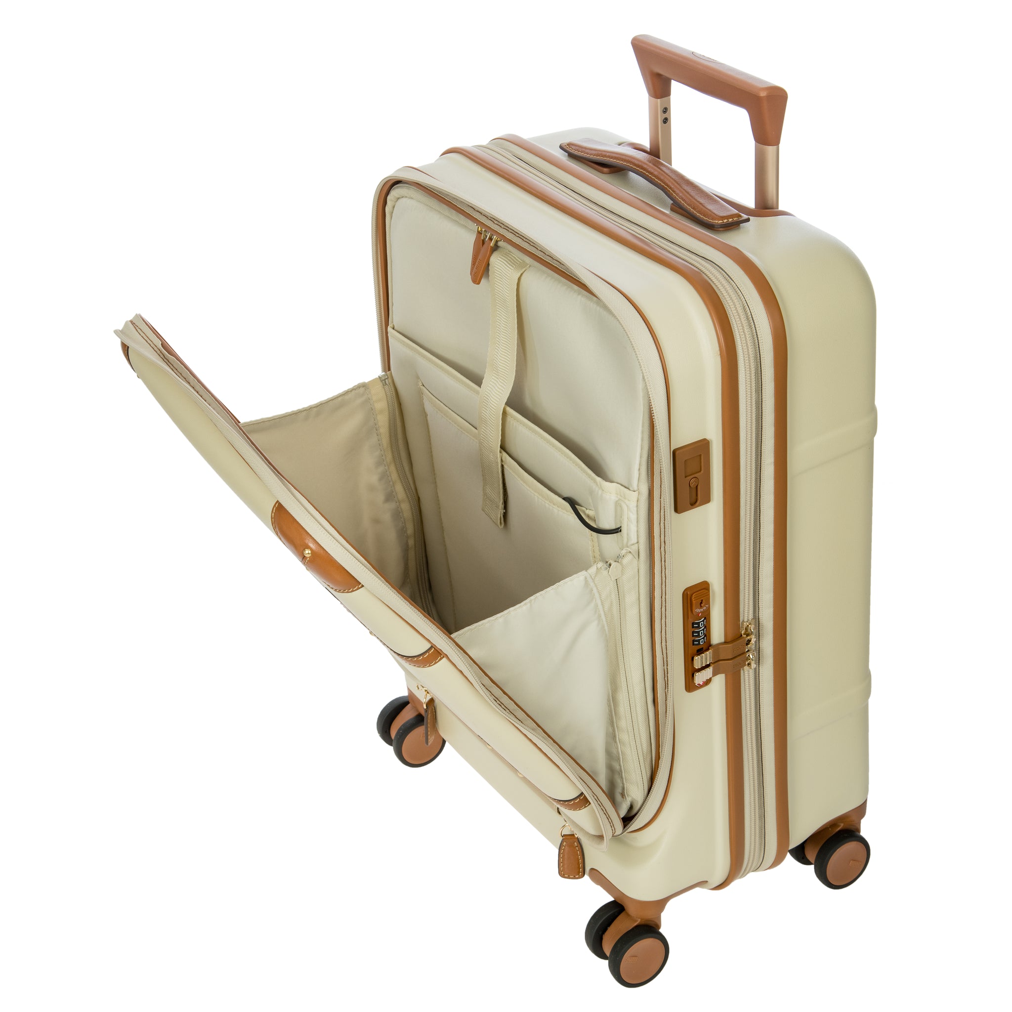 Bric's Bellagio Cabin Trolley with Pocket - Cream - Pre Order