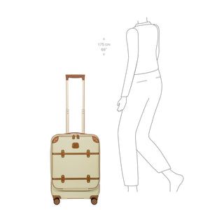 Bric's Bellagio Cabin Trolley with Pocket - Cream - Pre Order