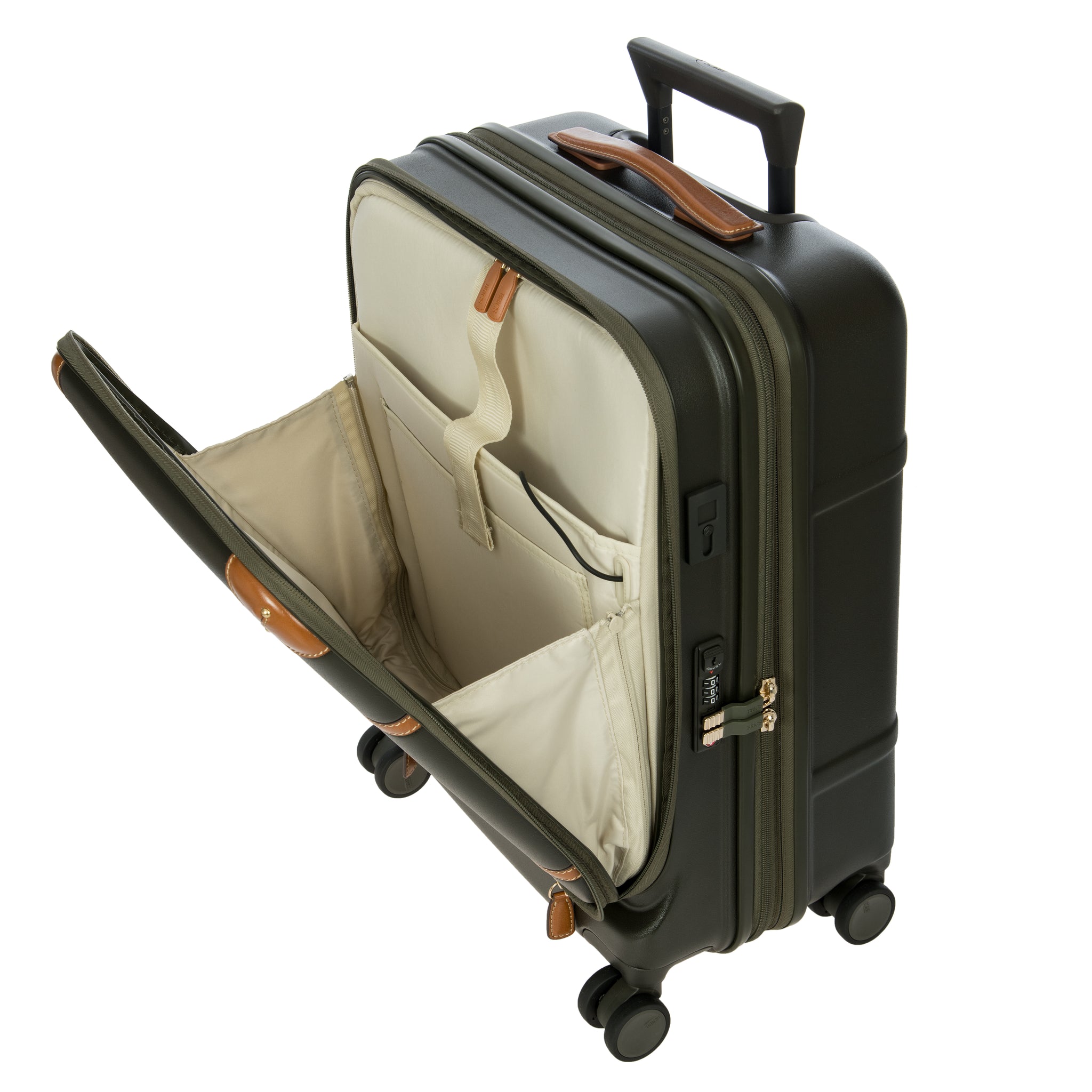 Bric's Bellagio Cabin Trolley with Pocket - Olive - Pre Order