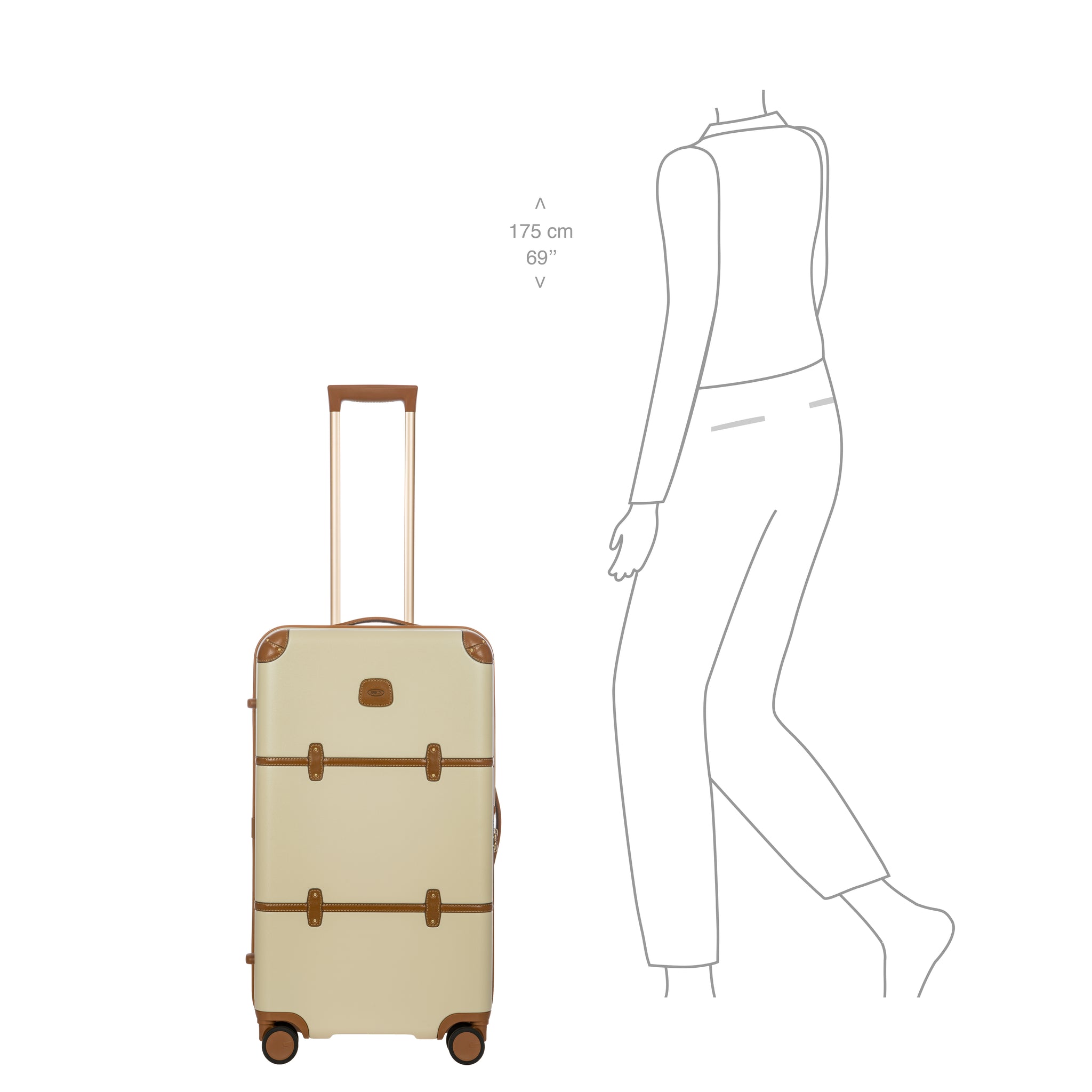 Bric's Bellagio Small Trunk Suitcase - Cream - Pre Order