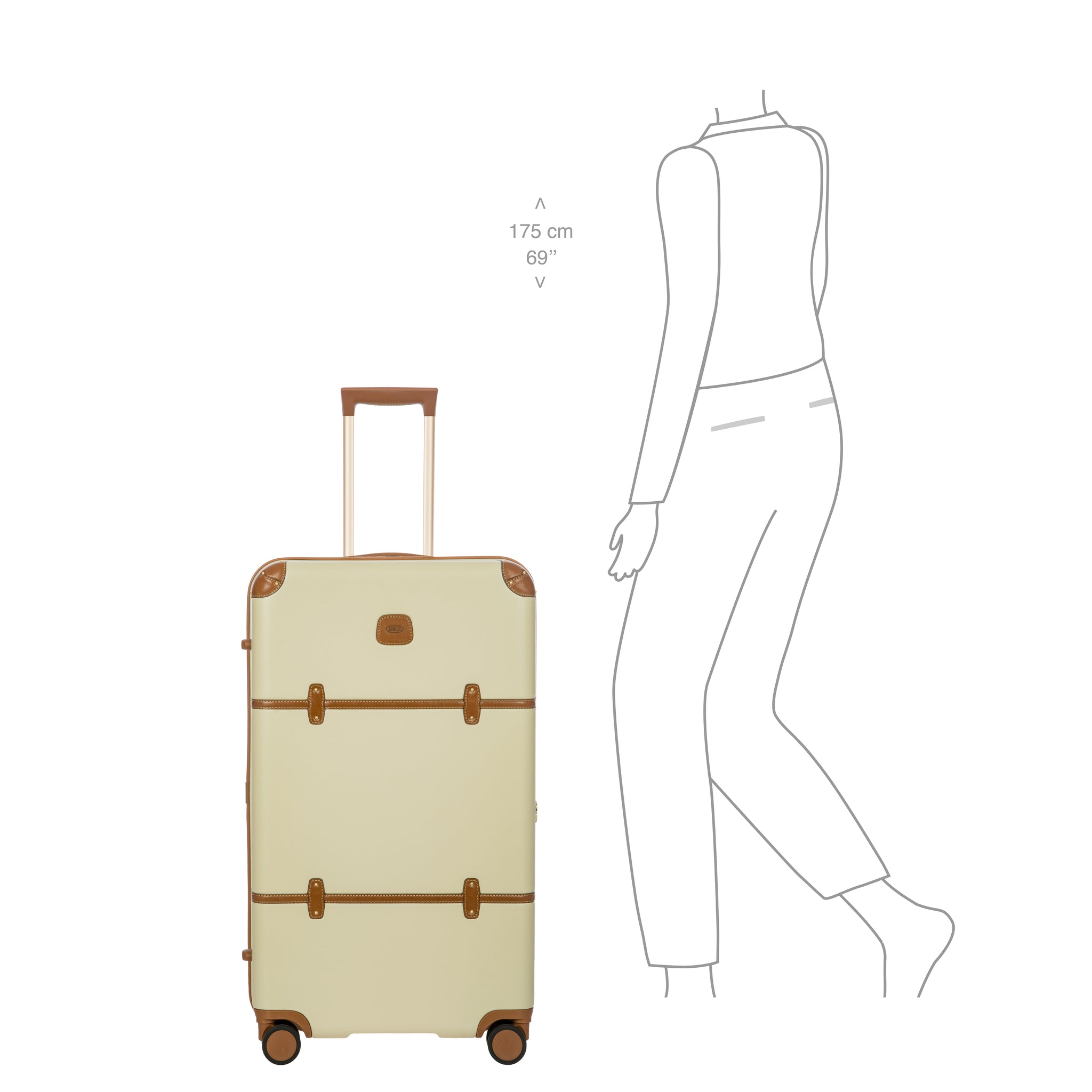 Bric's Bellagio Large Trunk Suitcase - Cream - Pre Order