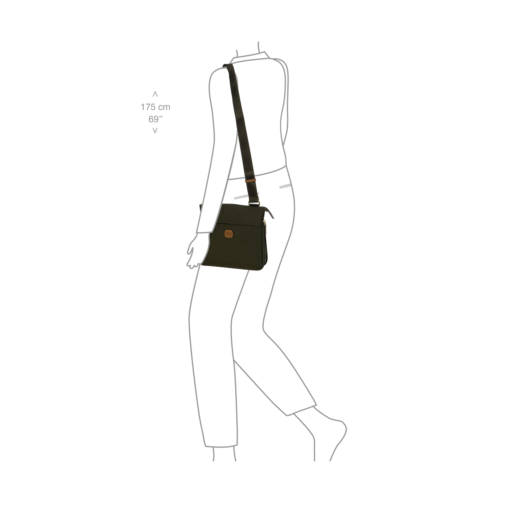 Bric's Expandable X-Body Bag - Olive - Pre Order