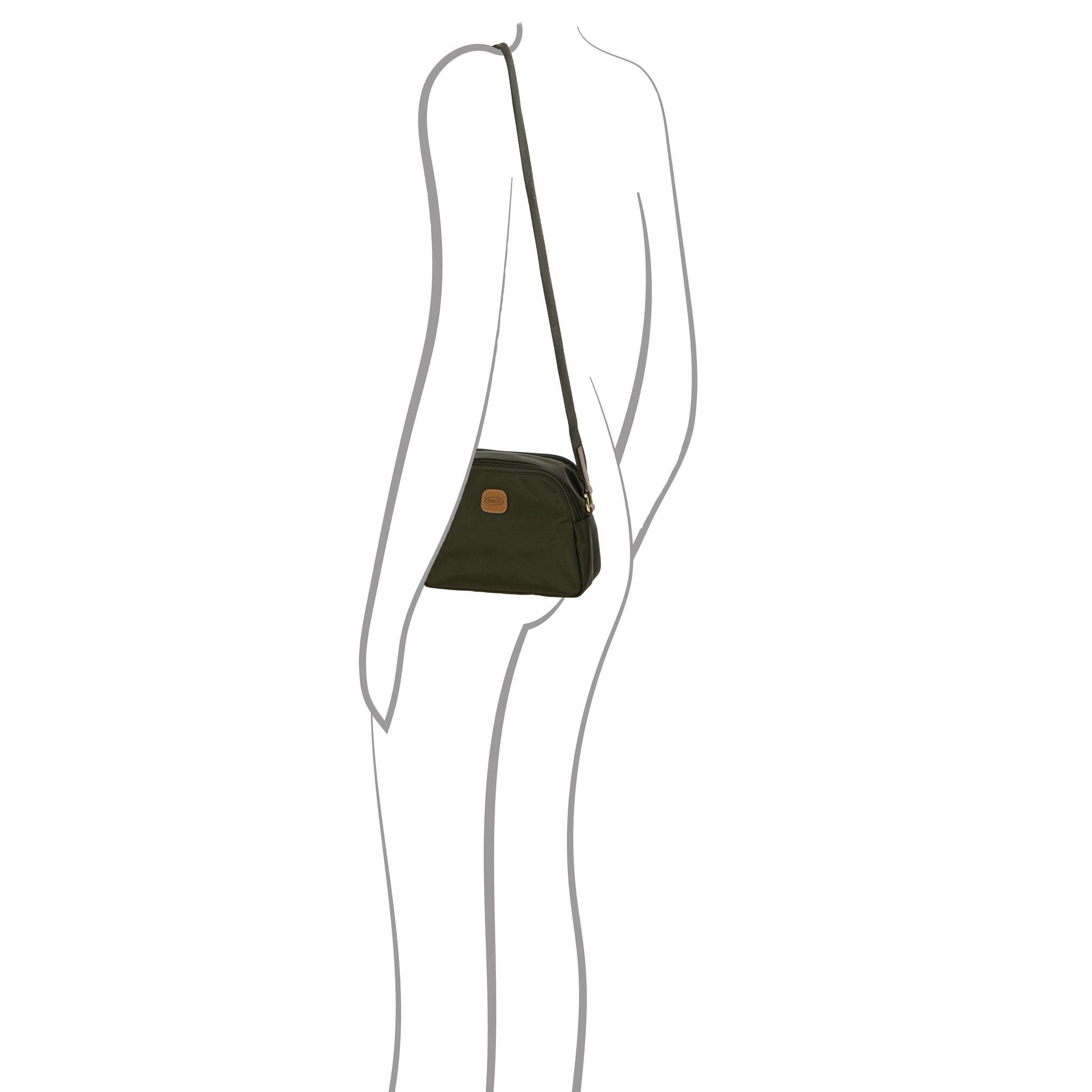 Bric's X-Bag Travel Shoulder Bag - Olive - Pre Order