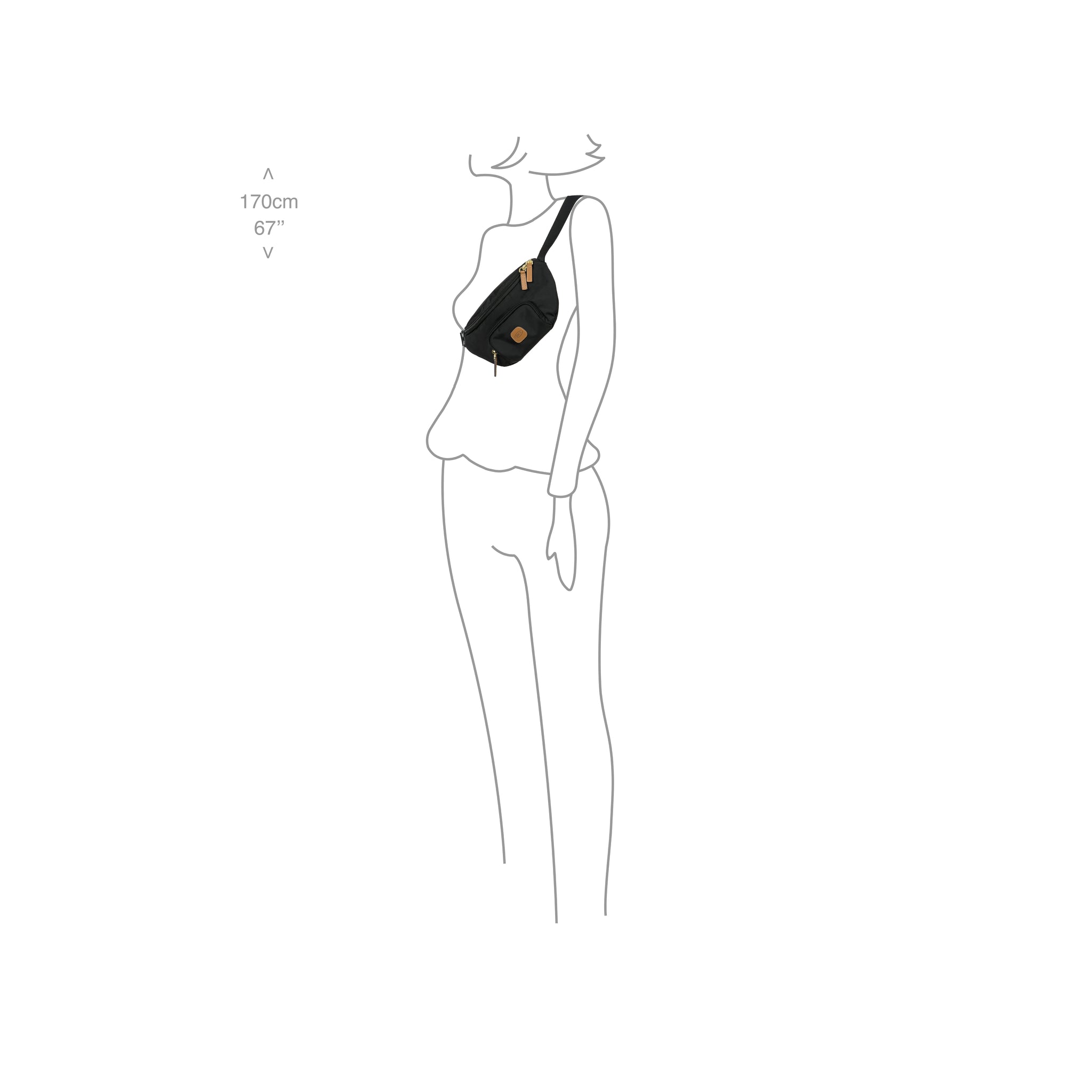 Bric's X-Collection Waist Bag - Black - Pre Order