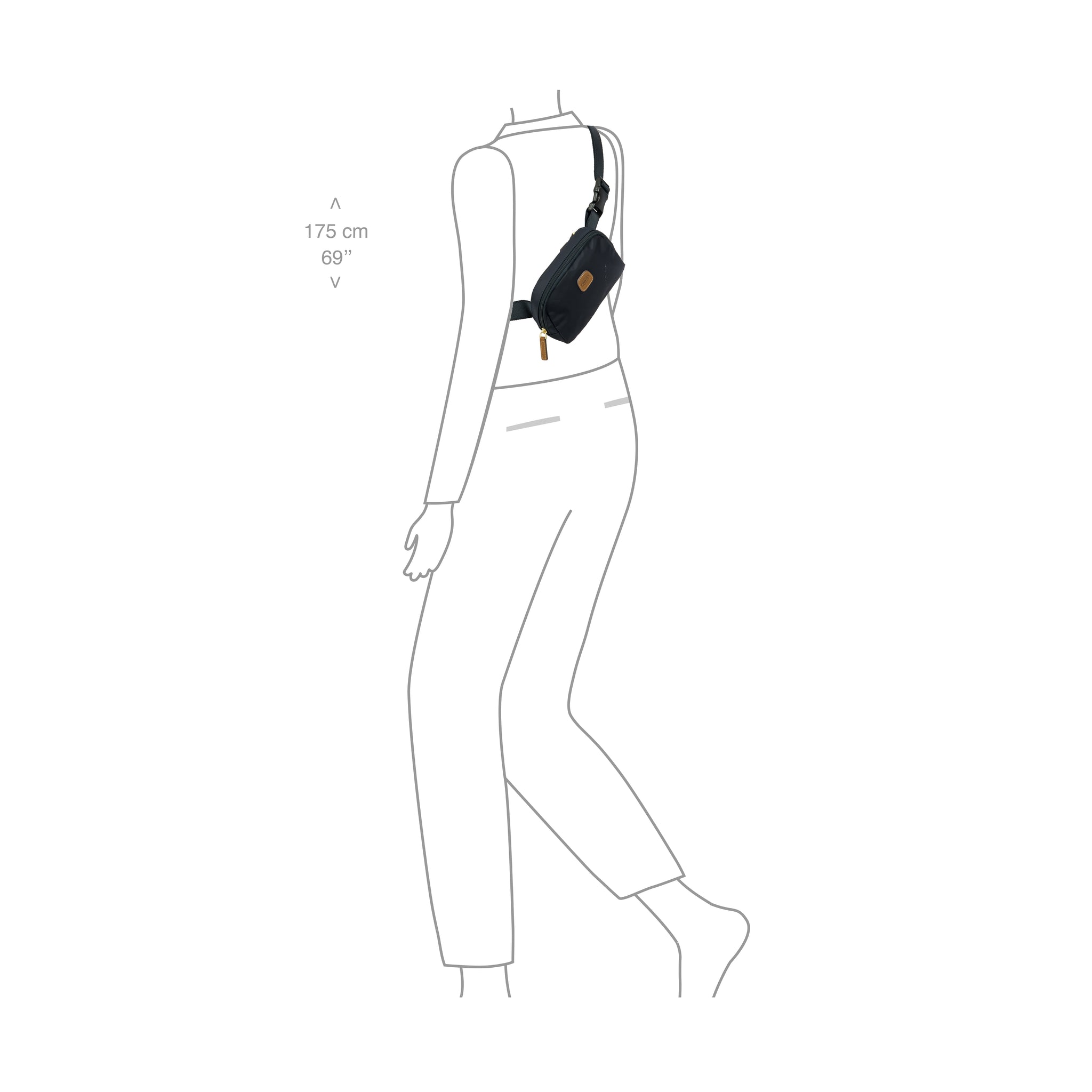 Bric's X-Collection Compact Waist Bag - Ocean Blue - Pre Order