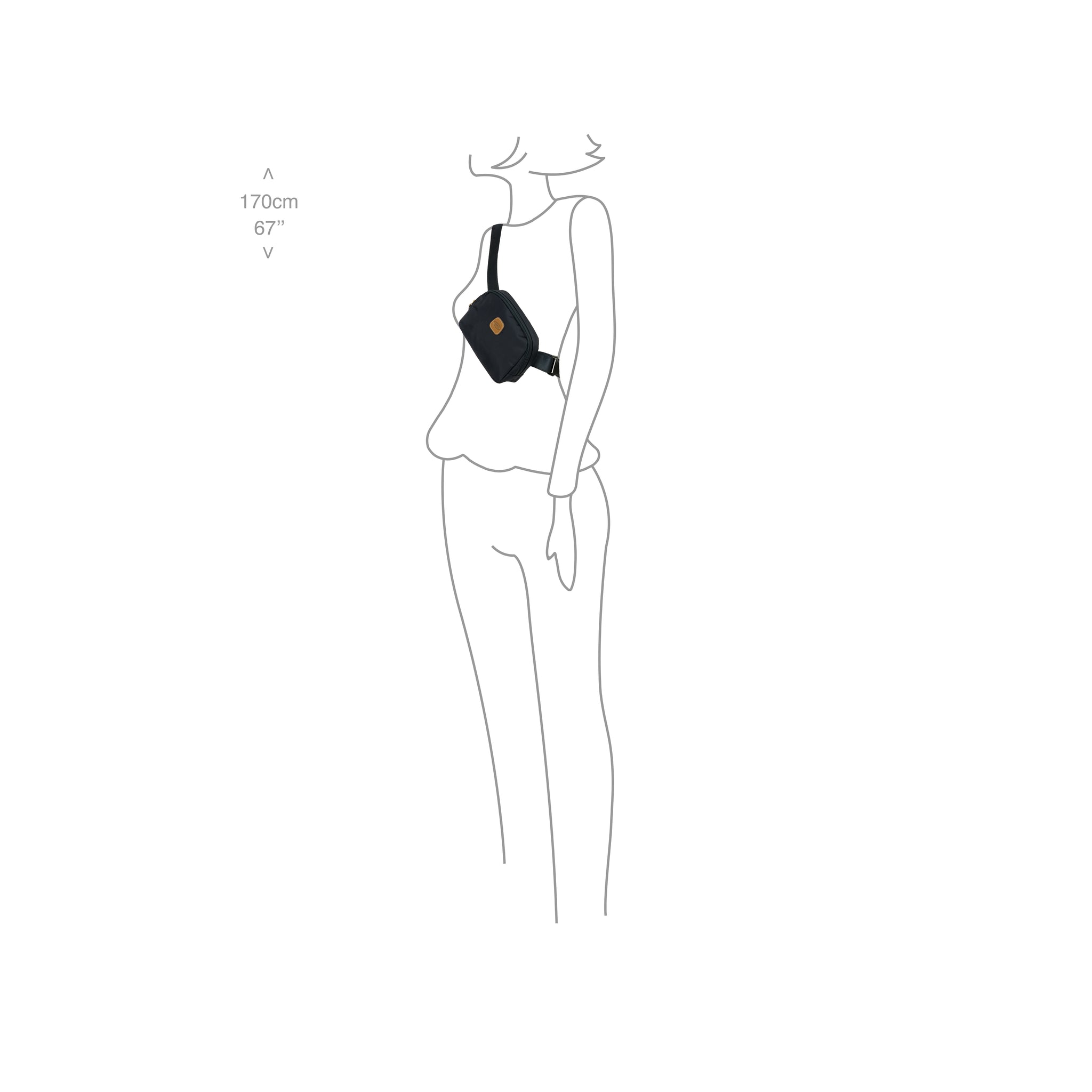 Bric's X-Collection Compact Waist Bag - Ocean Blue - Pre Order