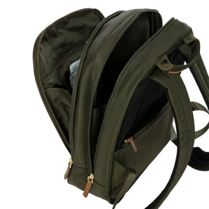 Bric's X-Travel Slim Zip Backpack - Olive - Pre Order