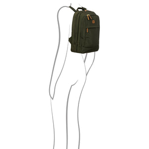 Bric's X-Travel Slim Zip Backpack - Olive - Pre Order