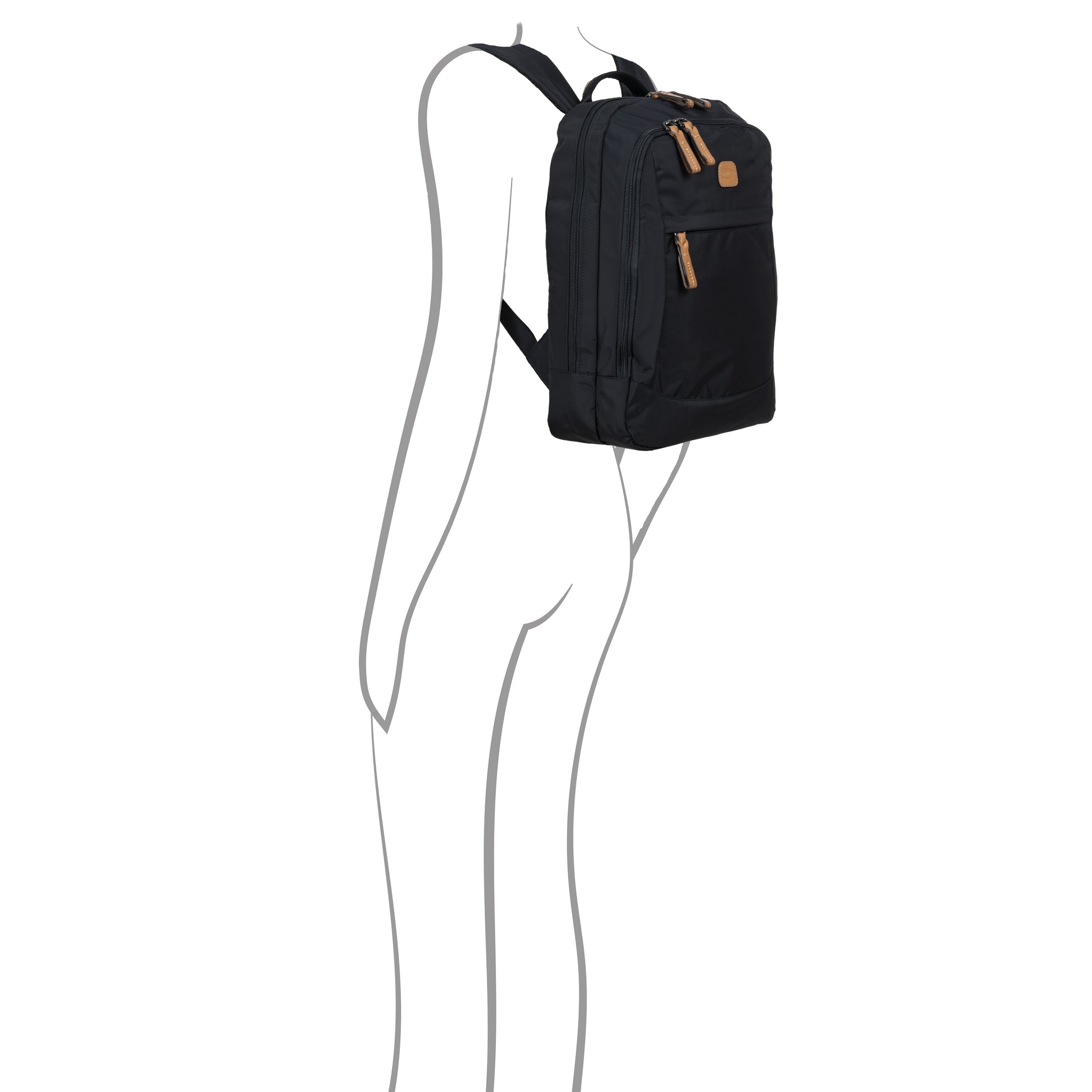 Bric's X-Travel Slim Zip Backpack - Black - Pre Order