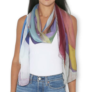 The Artists Label 'Chasing Rainbows' Silk Scarf