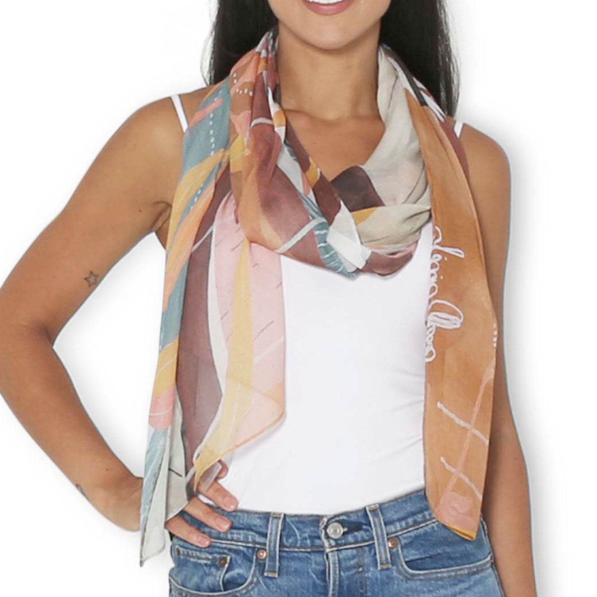 The Artists Label 'Embracing Change' Silk Scarf
