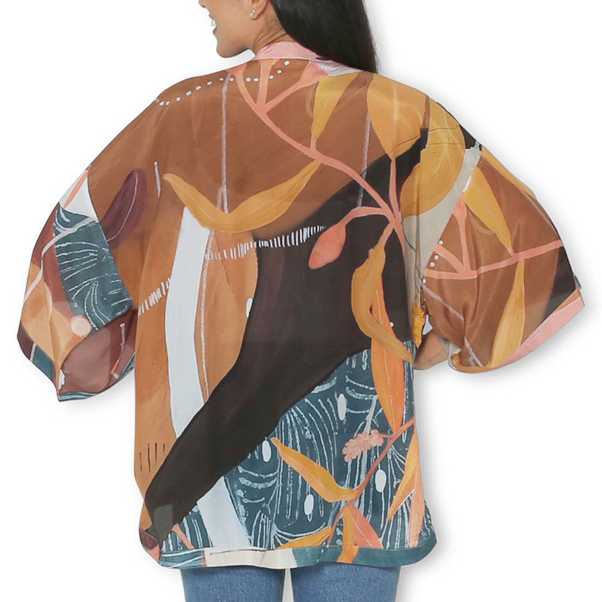 The Artists Label 'Rembracing Change' Silk Kimono