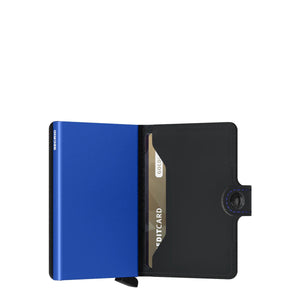 Secrid Miniwallet - Matte Black/Blue