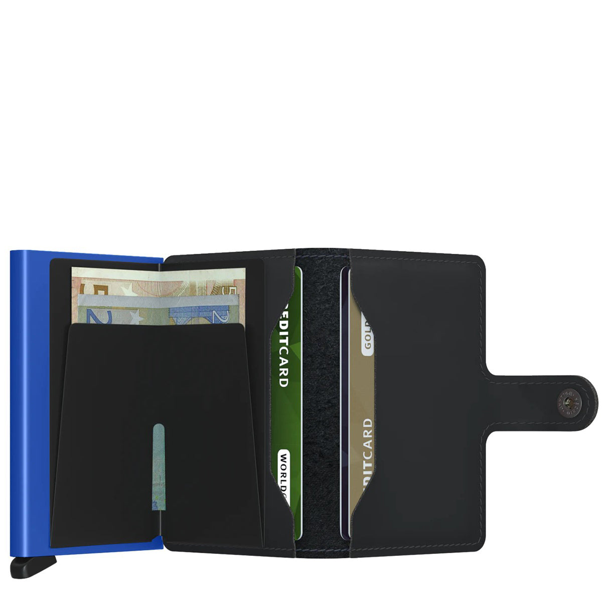 Secrid Miniwallet - Matte Black/Blue