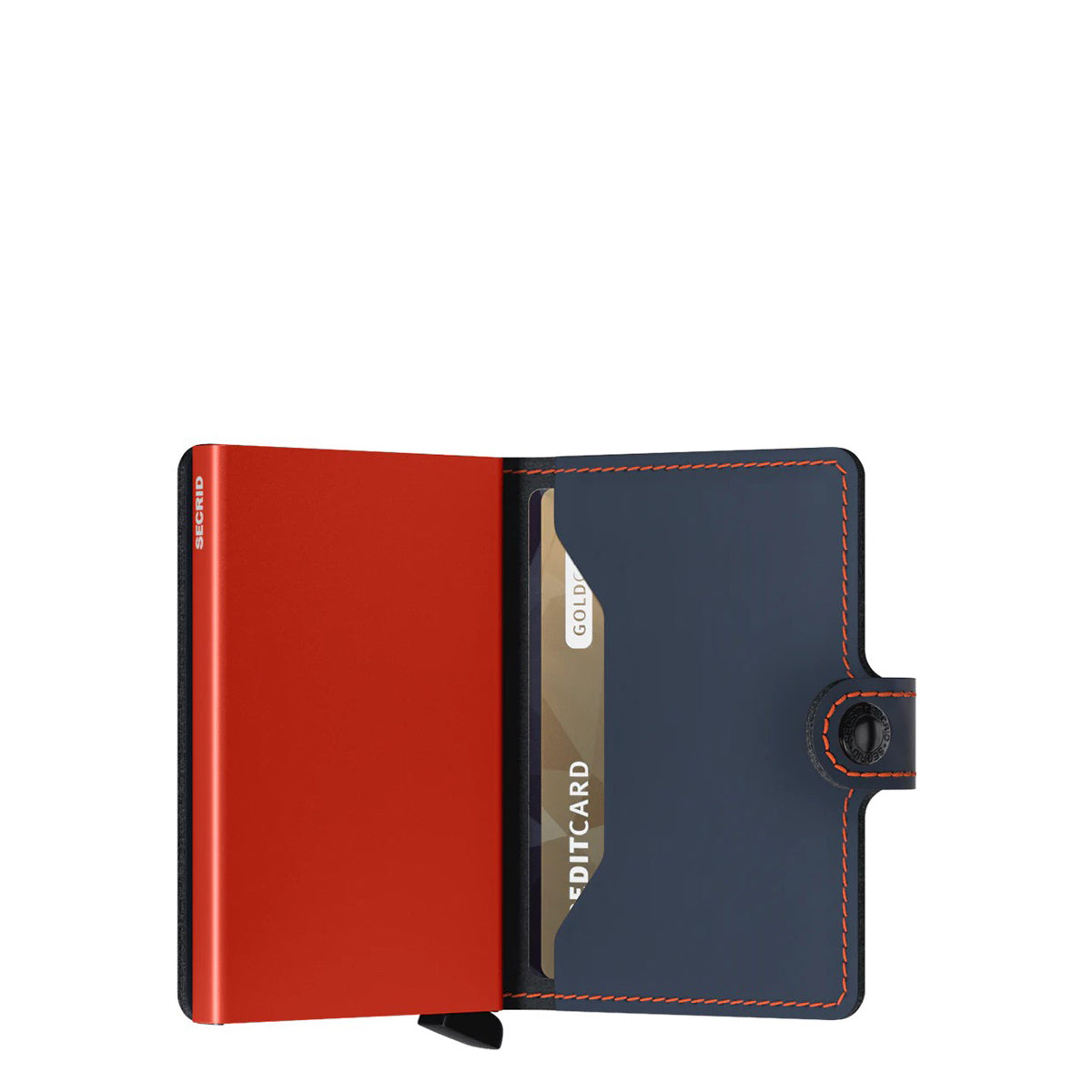 Secrid Miniwallet - Matte Night Blue/Orange