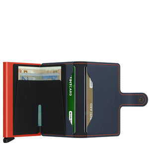 Secrid Miniwallet - Matte Night Blue/Orange