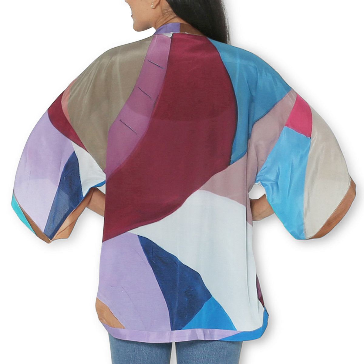 The Artists Label 'Rainbows Make You Happy' Silk Kimono