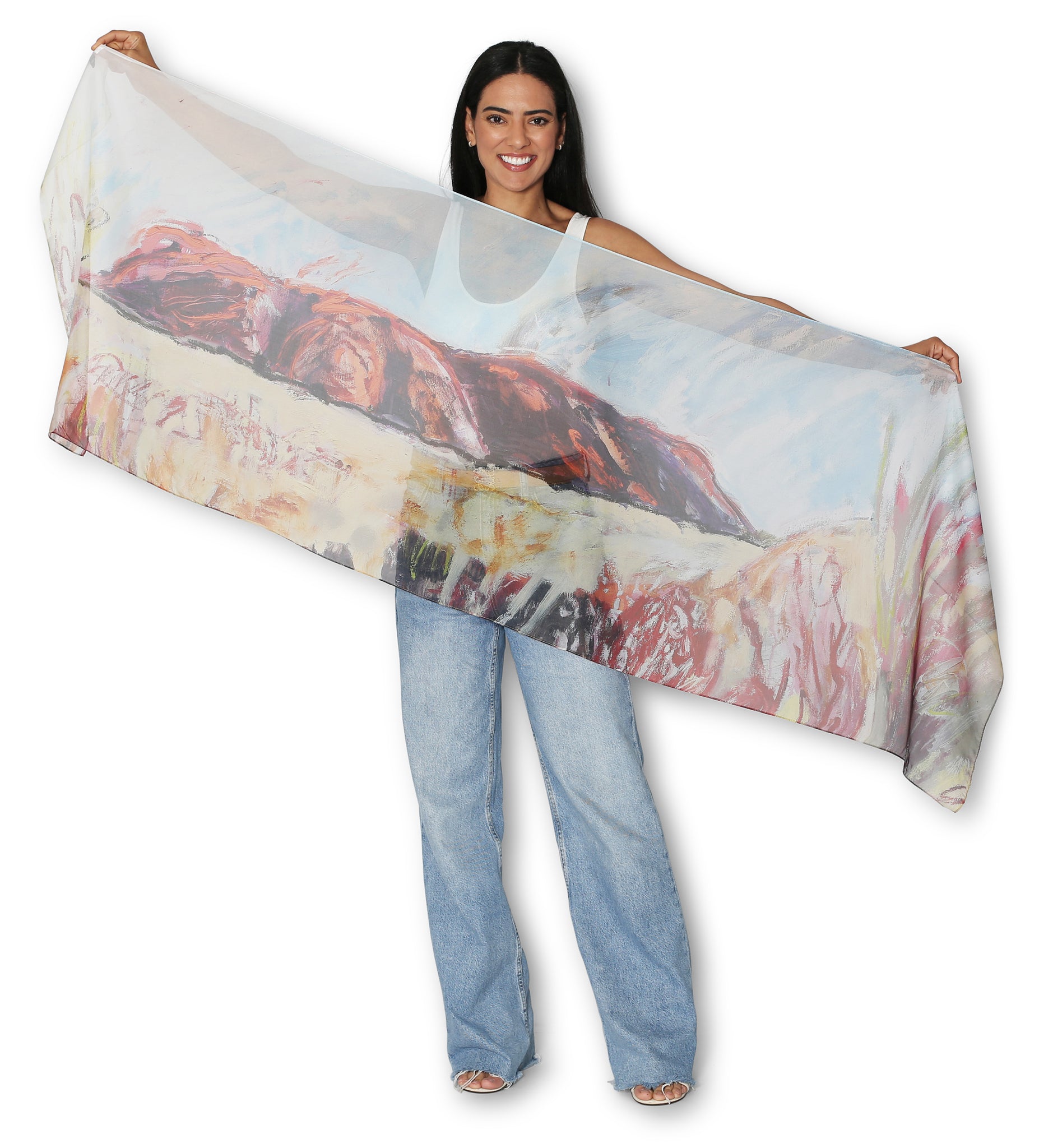 The Artists Label 'Spirit of Uluru' Silk Scarf – Hunt