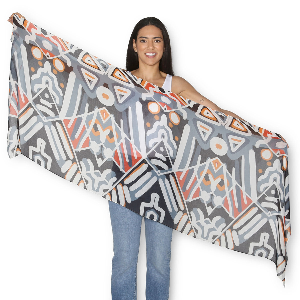 The Artists Label 'Tribal' Silk Scarf