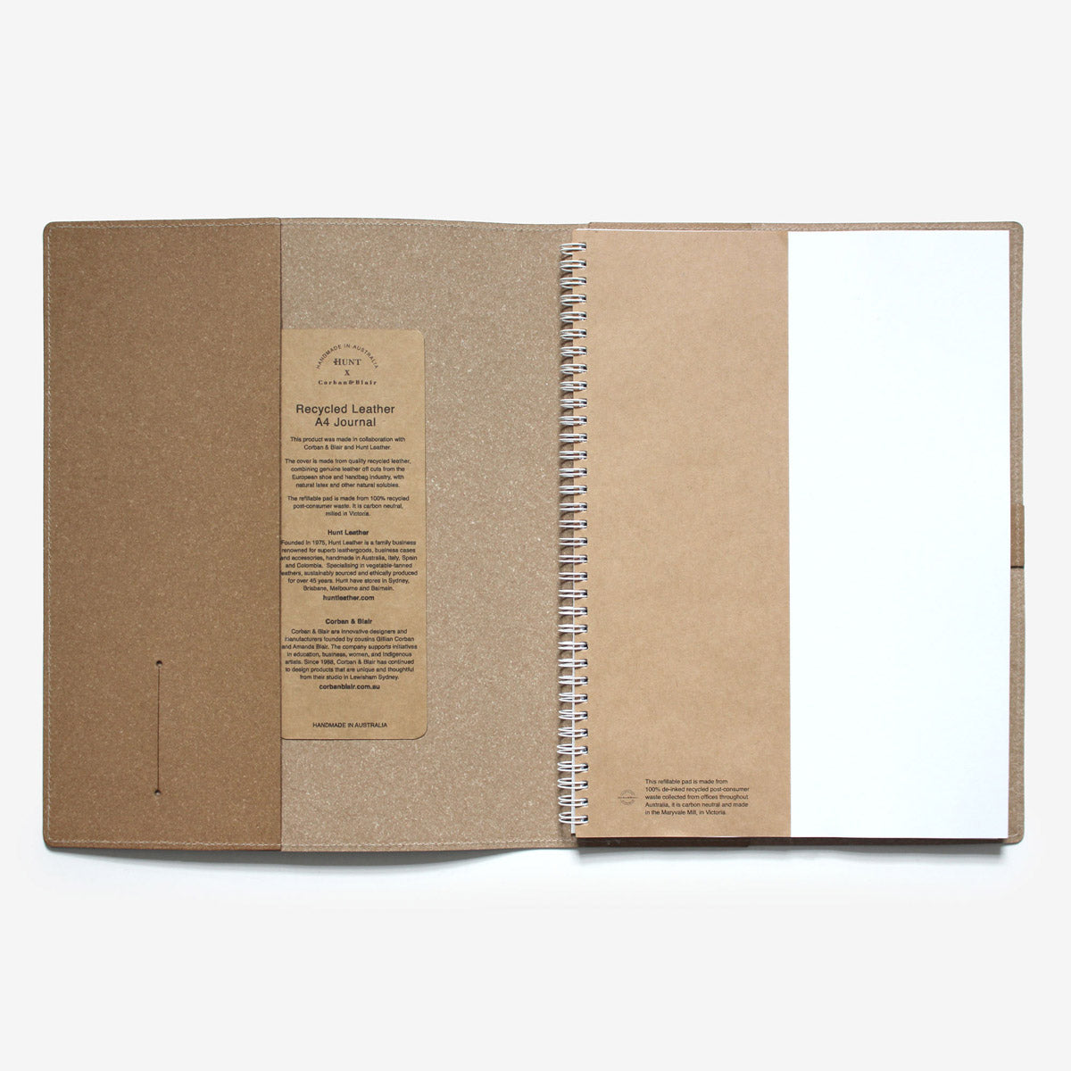 Hunt x Corban & Blair A4 Recycled Leather Journal