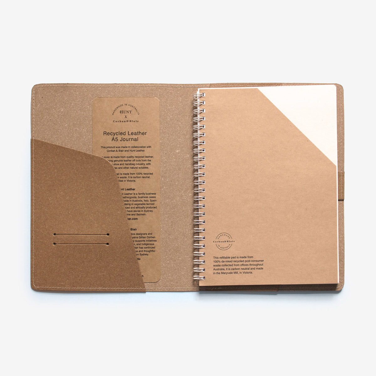 Hunt x Corban & Blair A5 Recycled Leather Journal