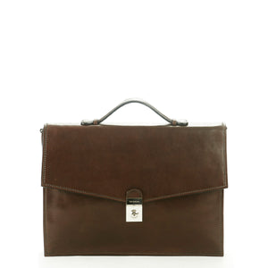 Barantani Double Compartment Flap Briefcase