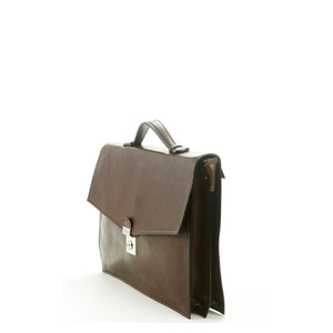 Barantani Double Compartment Flap Briefcase