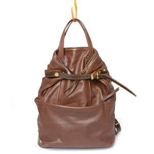 Mark Jones Small Zip Backpack - Brown