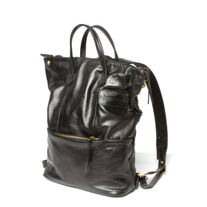 Mark Jones Small Zip Backpack - Black