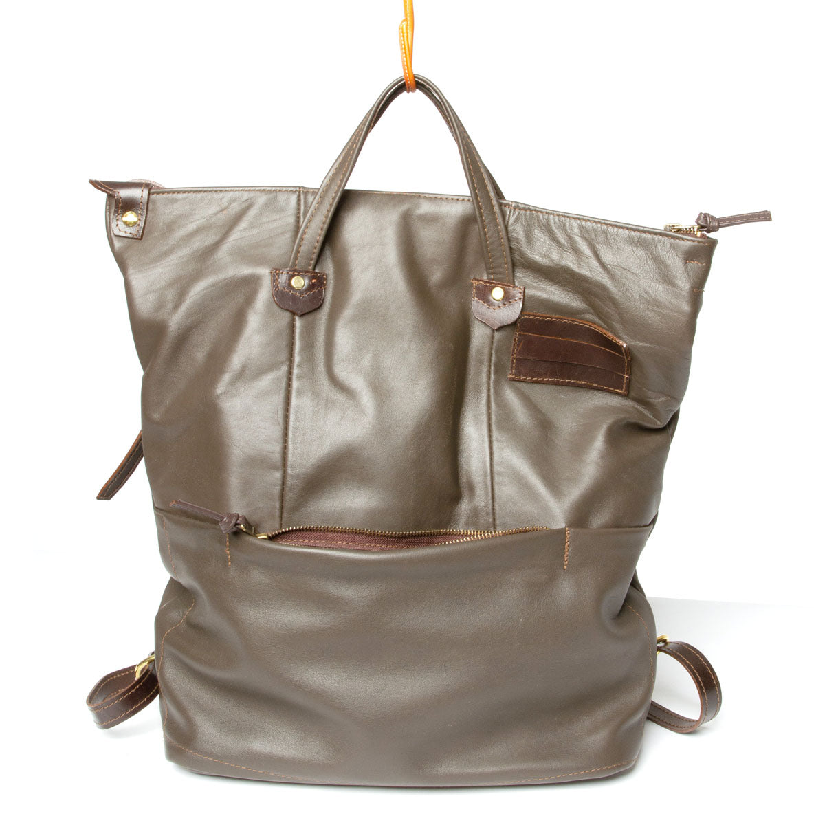 Mark Jones Large Zip Backpack - Brown