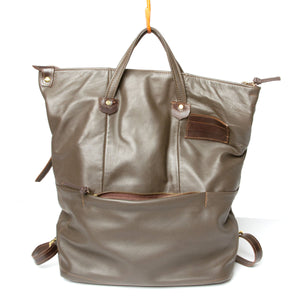 Mark Jones Large Zip Backpack - Brown