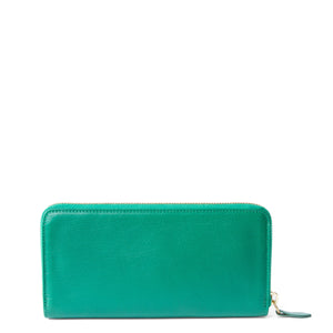 ll Bisonte Zip-Around Wallet - Emerald