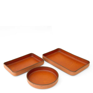 Swags Round Valet Tray - Tan