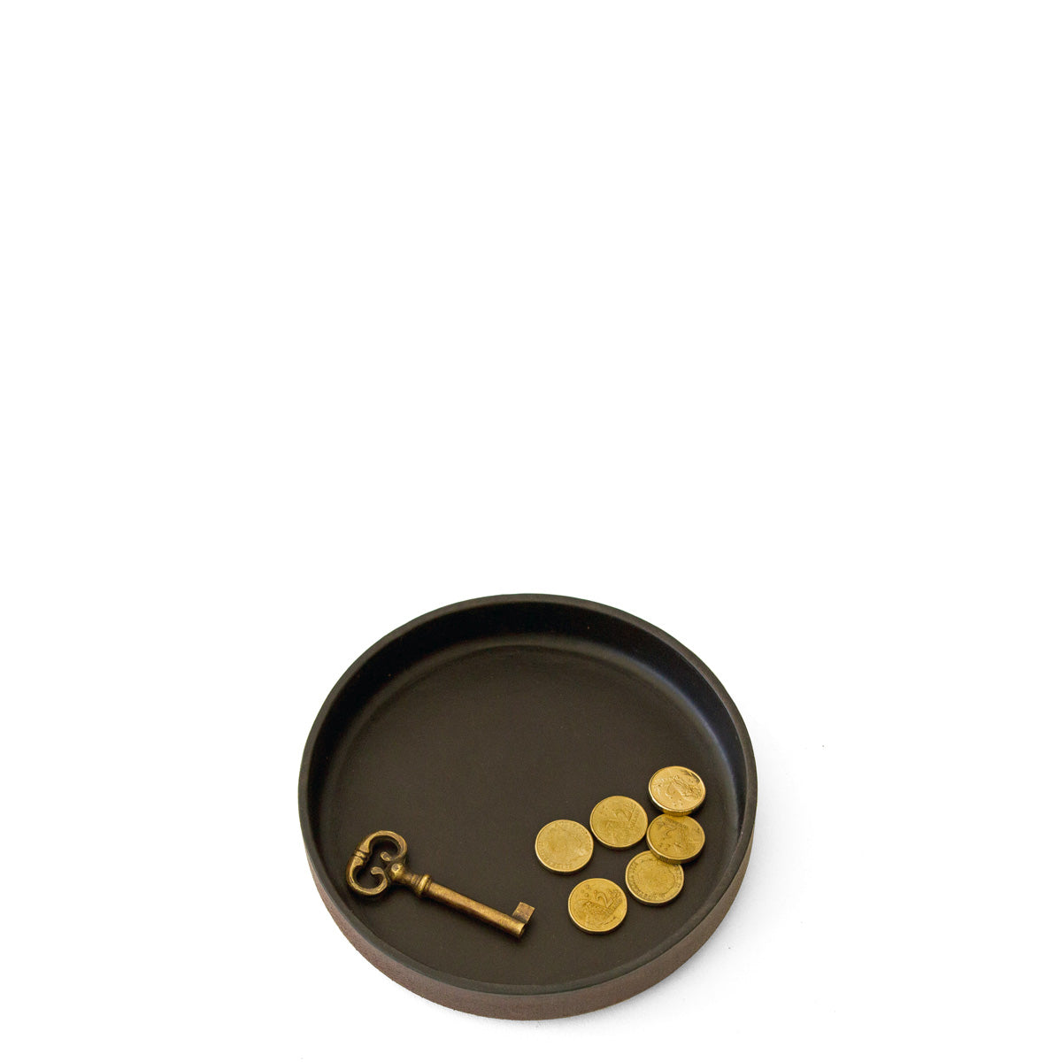 Swags Round Valet Tray - Chocolate