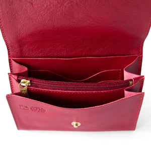 Il Bisonte Compact Wallet - Red
