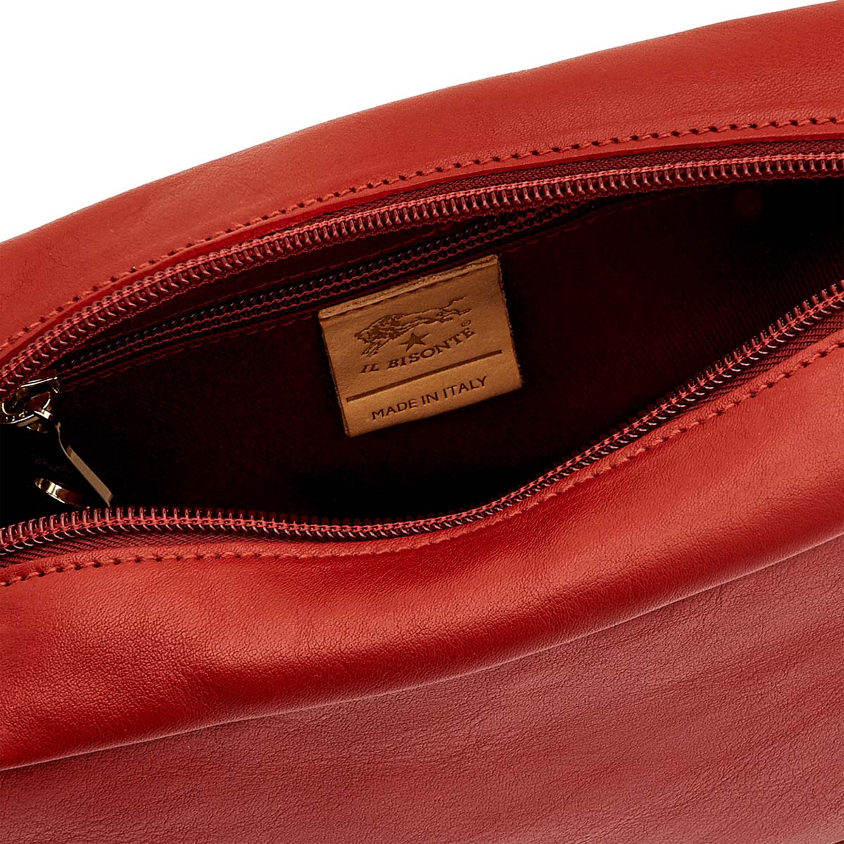 Il Bisonte Crossbody Camera Bag - Red