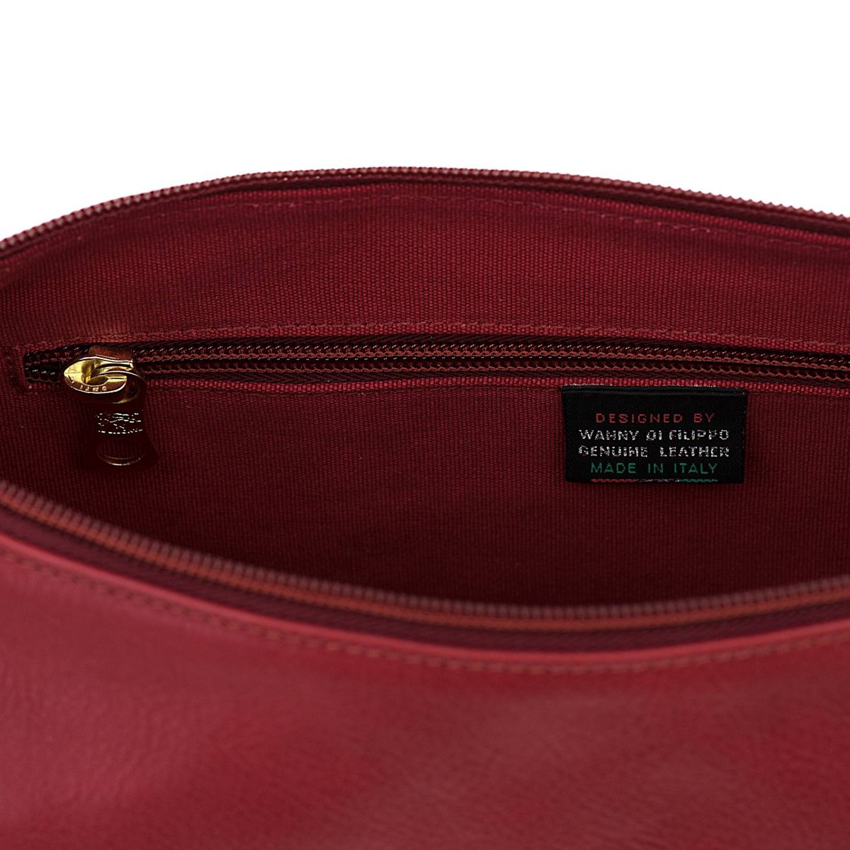 Il Bisonte Large Luna Crossbody Bag - Red