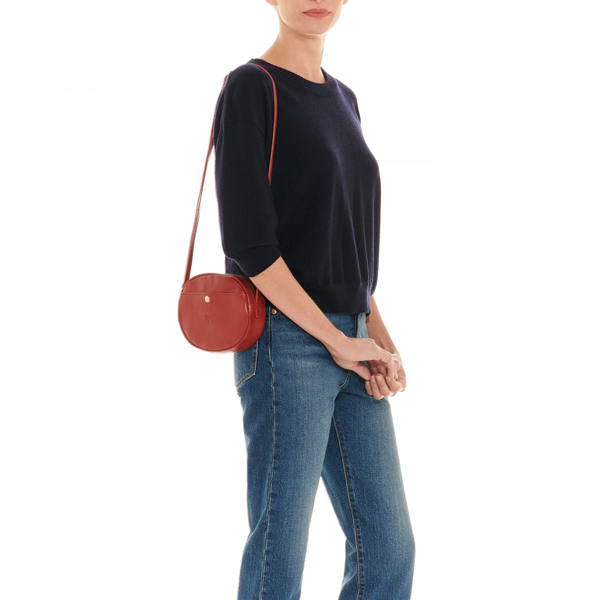 Il Bisonte Mini Rubino Crossbody Bag - Red